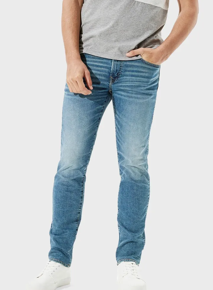 Light Wash Slim Fit Jeans