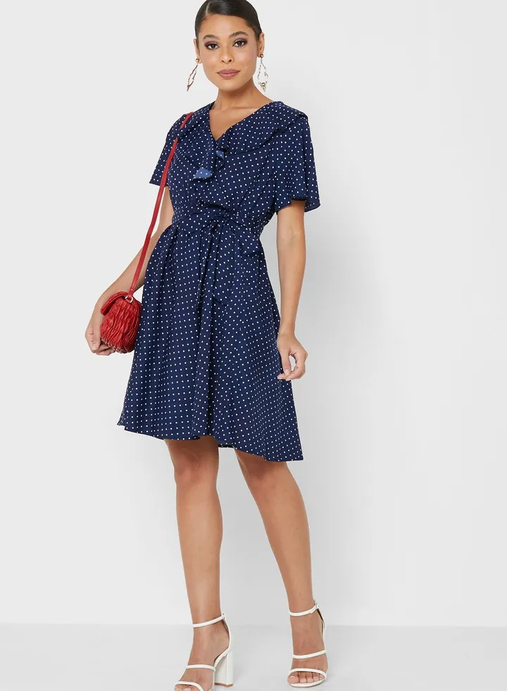 Polka Print Dress