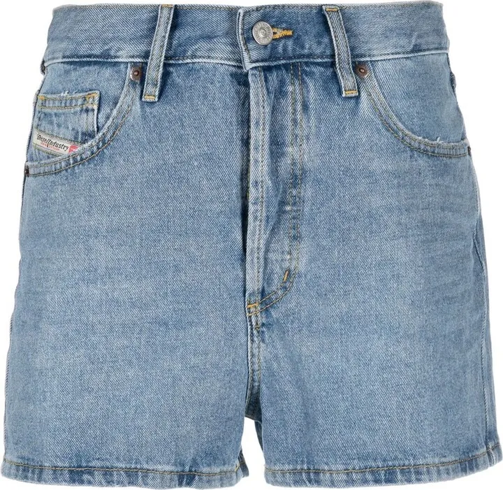 Above-Knee Denim Shorts
