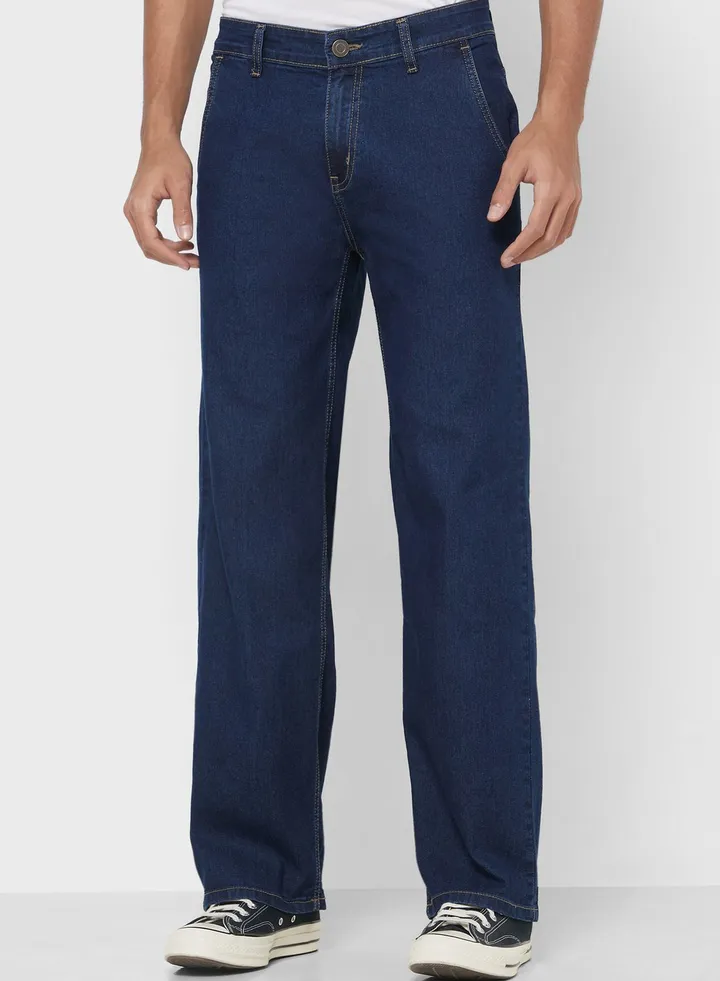 Mens Basic Baggy Jeans