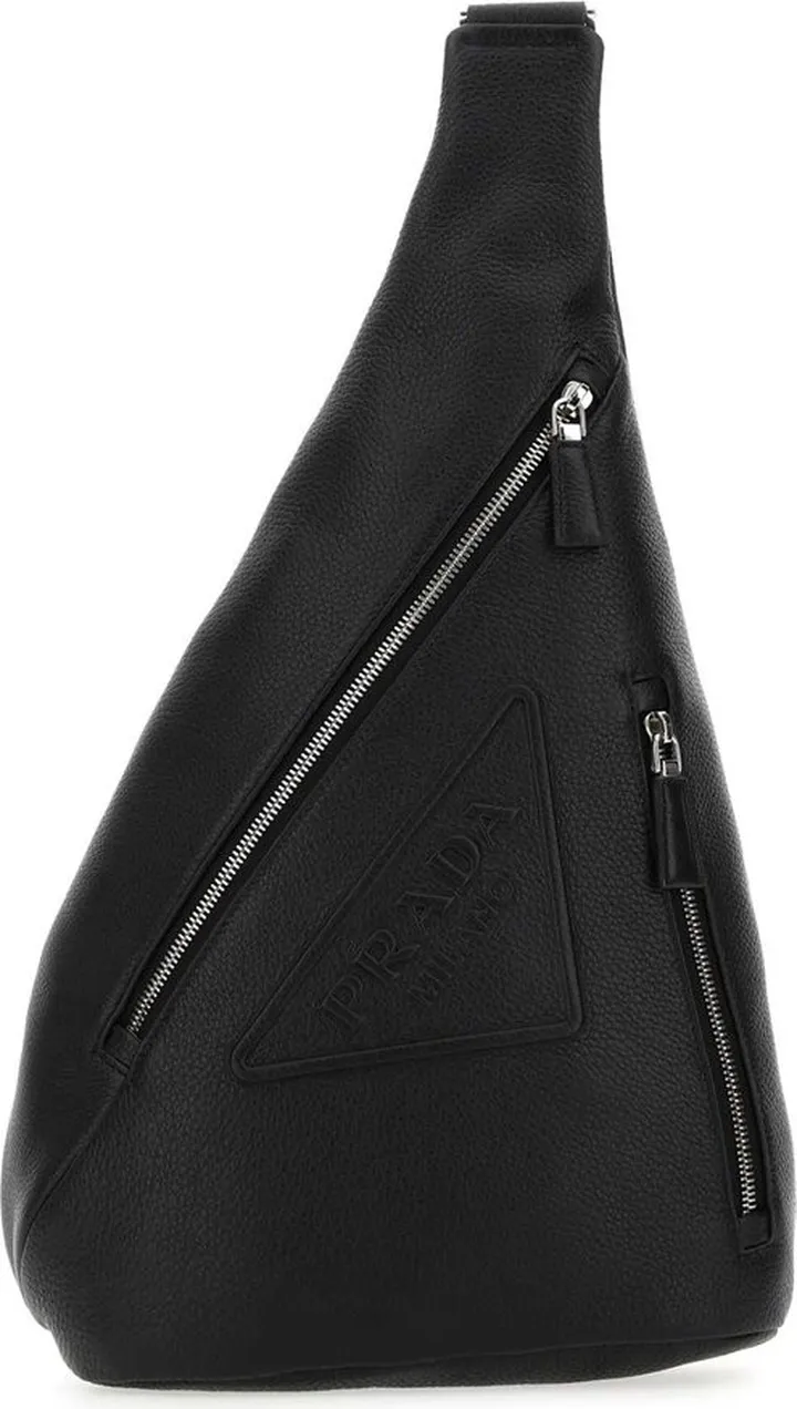 Prada Logo Embossed Zipped Belt Bag