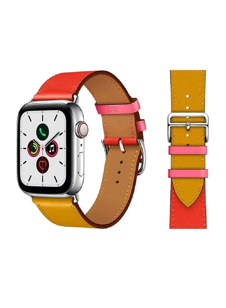 unisex Leather Replacement Watchband For Apple Watch 44/42mm