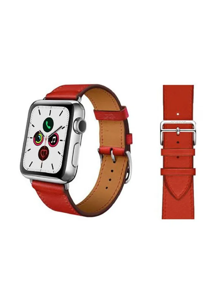 Leather Replacement Watchband For Apple Watch 44/42mm