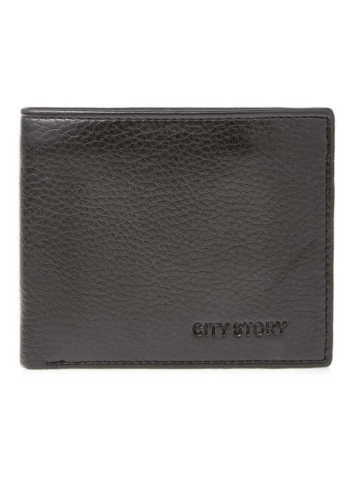 Bifold Leather Mens Wallet Black