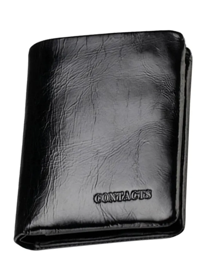 Leather Bifold Wallet Black