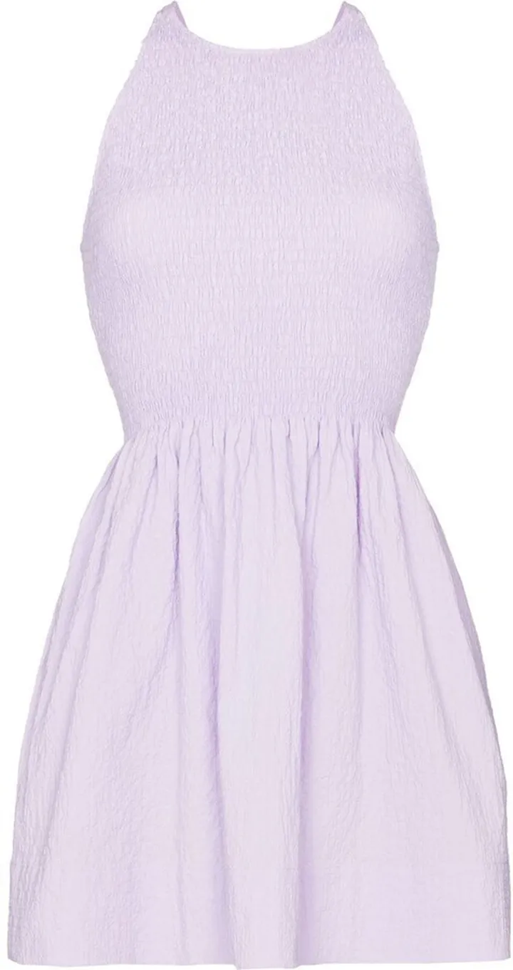 Corinne smocked minidress