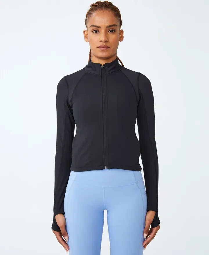 Cotton On Body Women's Contouring Zip Through Long Sleeve Top