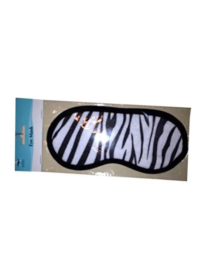 Zebra Printed Eye Mask Black/White