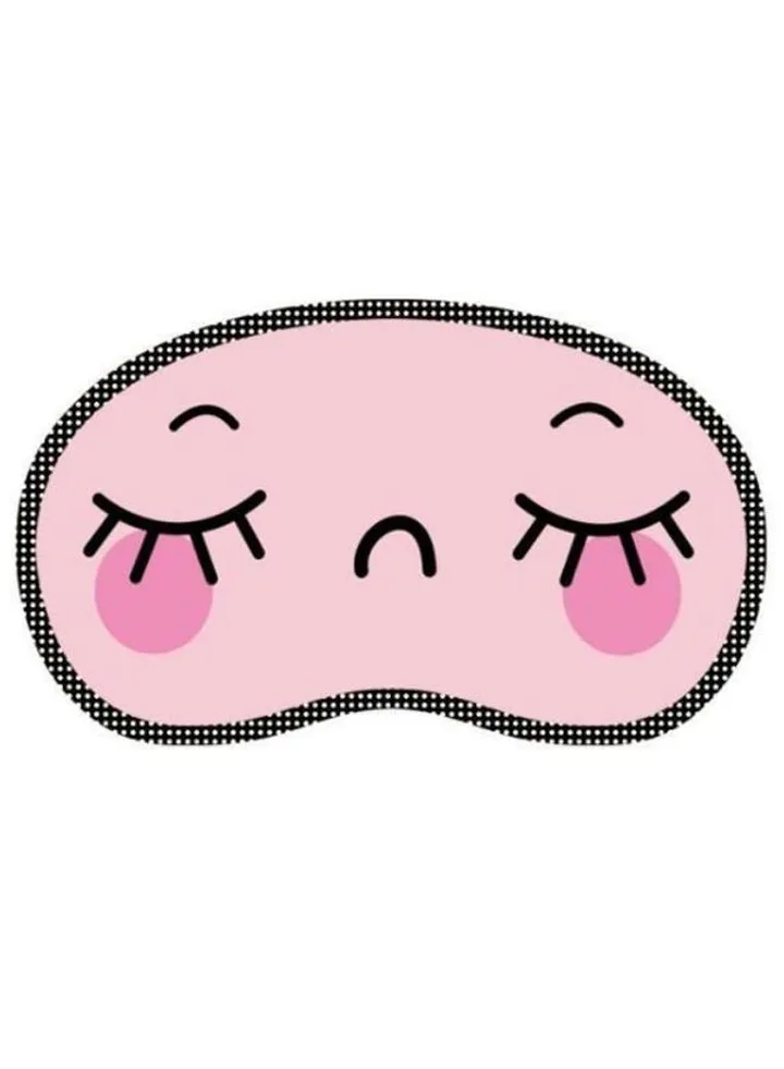 Funny Cartoon Sleeping Eye Mask Pink/Black/White