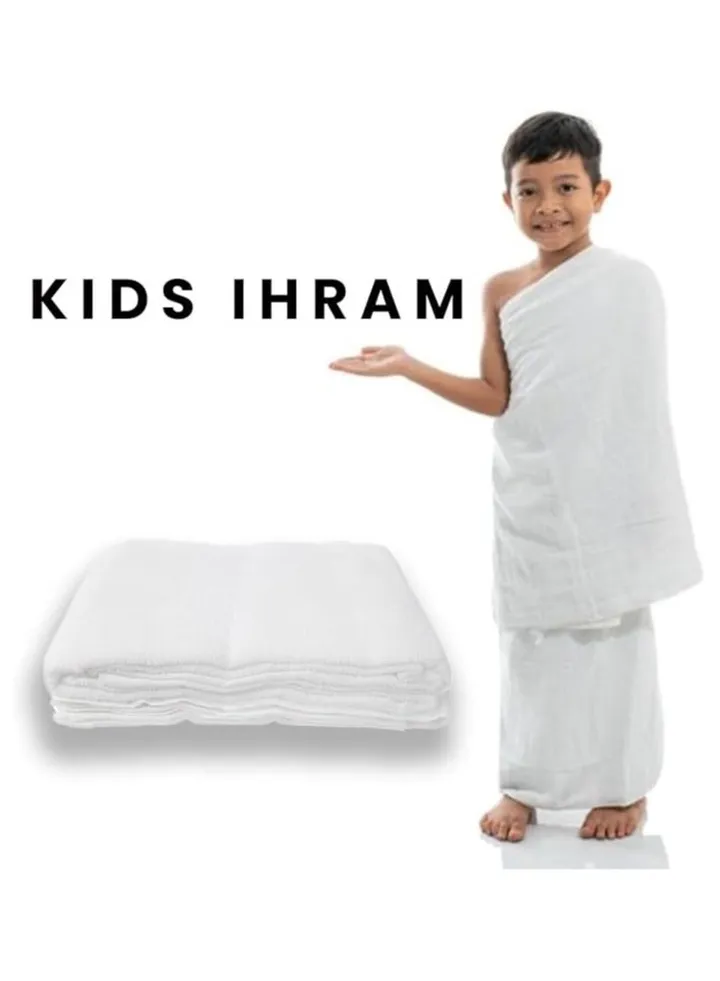 High Quality Microfiber Ihram Towels Set of 2 Pieces for Kids for Hajj and Umrah