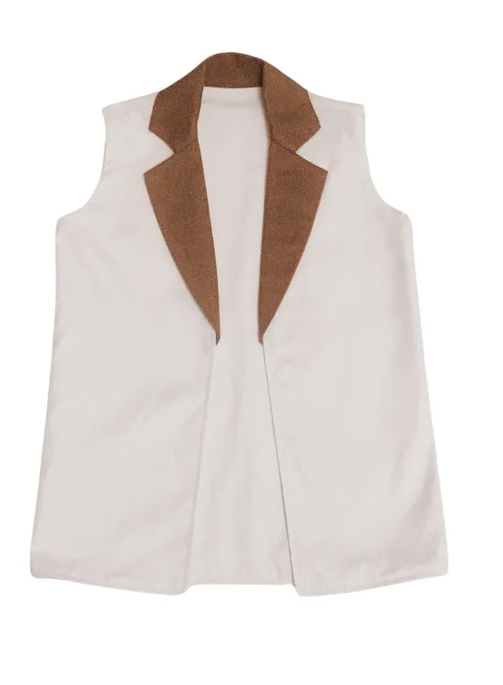 boys vest with a collar made of luxurious Gogh, size 9-10 years