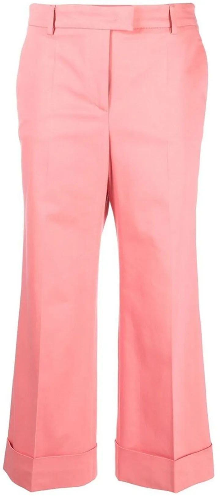 Pressed-Crease Cropped Tailored Trousers