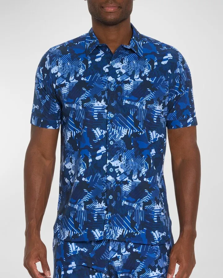 Men's Blues Club Short-Sleeve Sport Shirt