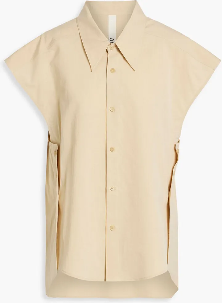 Ladio cotton and silk-blend poplin shirt