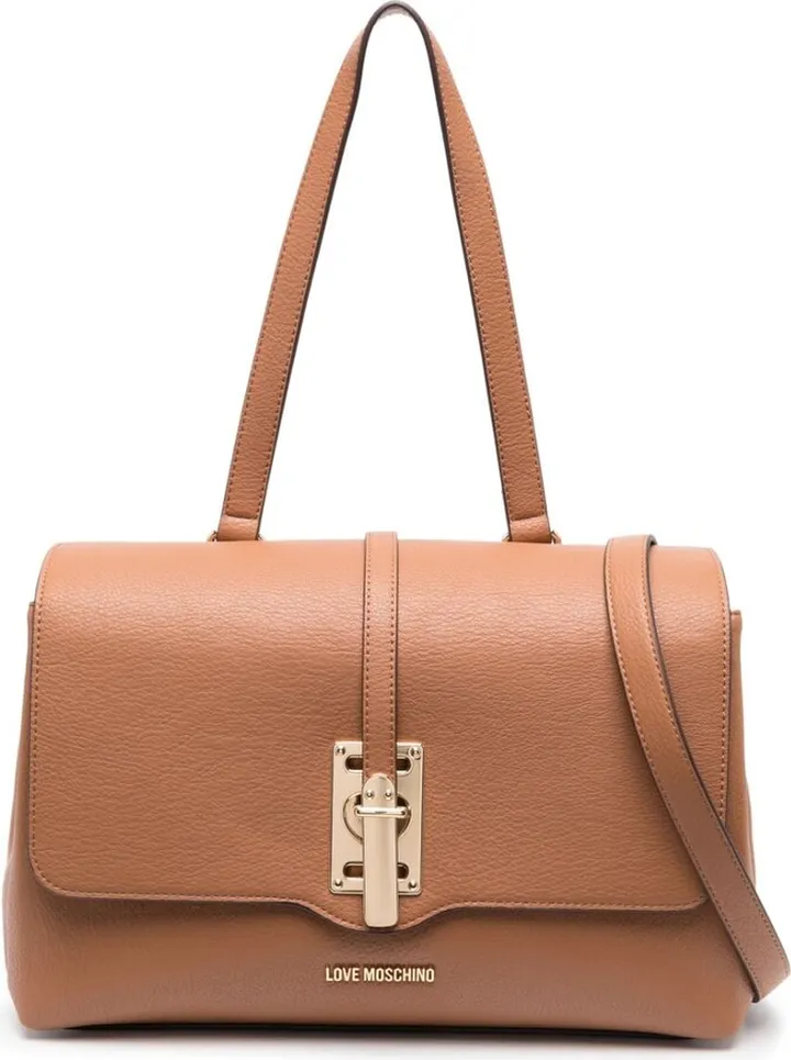 Love Heart Lock faux-leather shoulder bag