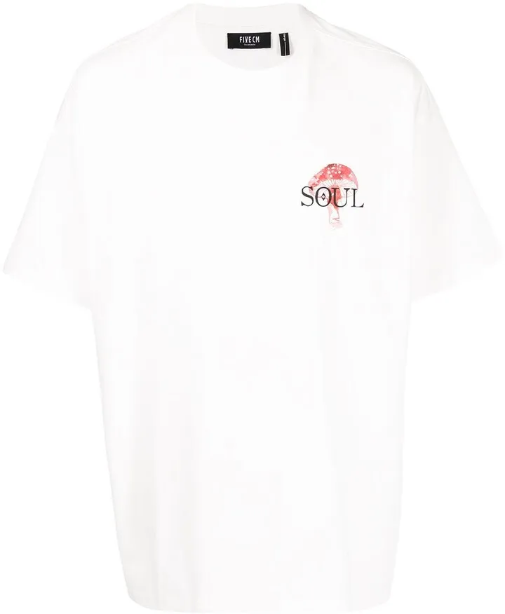 slogan-print short-sleeved T-shirt