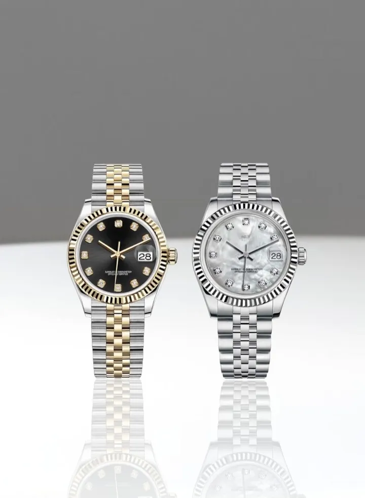 A set of high-quality waterproof women's watches inspired by the famous Rolex watches