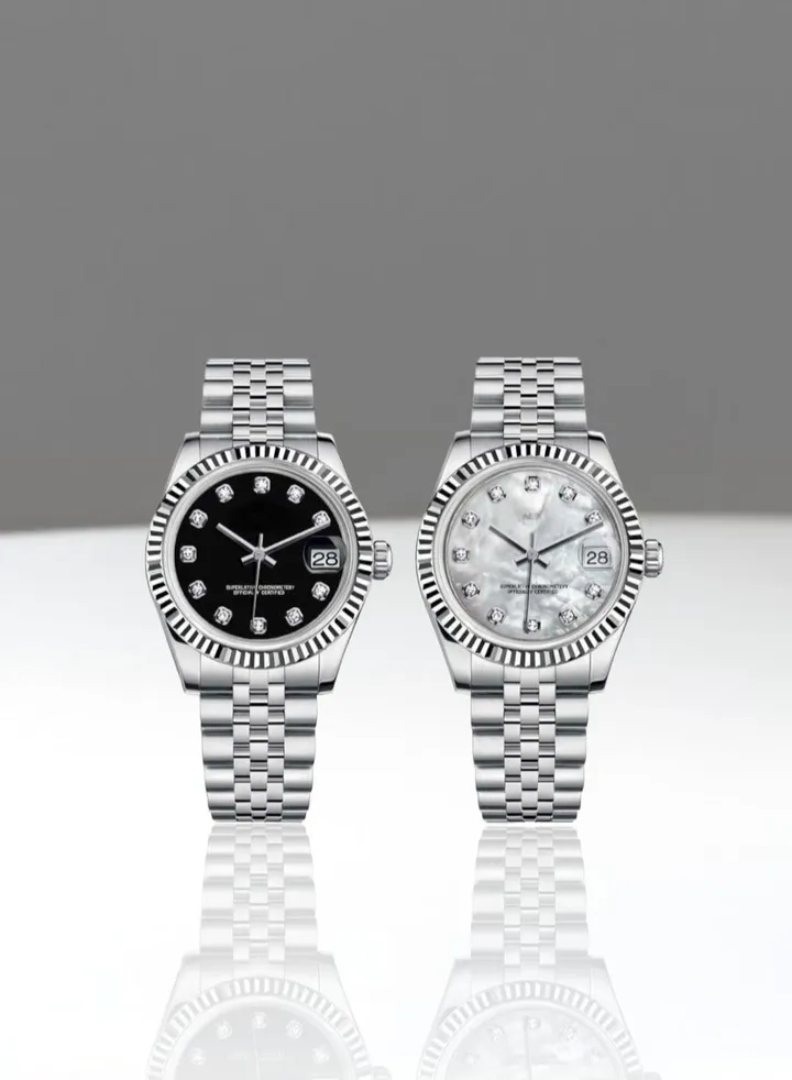 A set of high-quality waterproof women's watches inspired by the famous Rolex watches