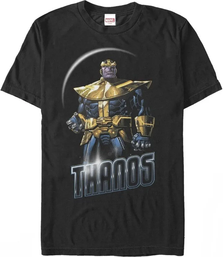 Men's Marvel Thanos Moon T-Shirt - Black - Large