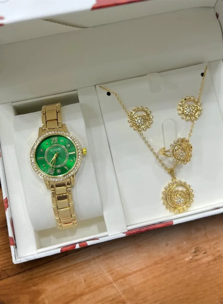 High quality waterproof women's watch gift set