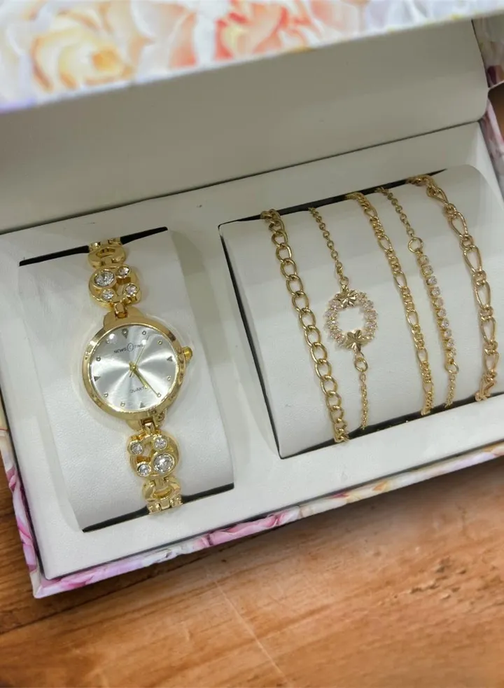 High quality waterproof women's watch gift set