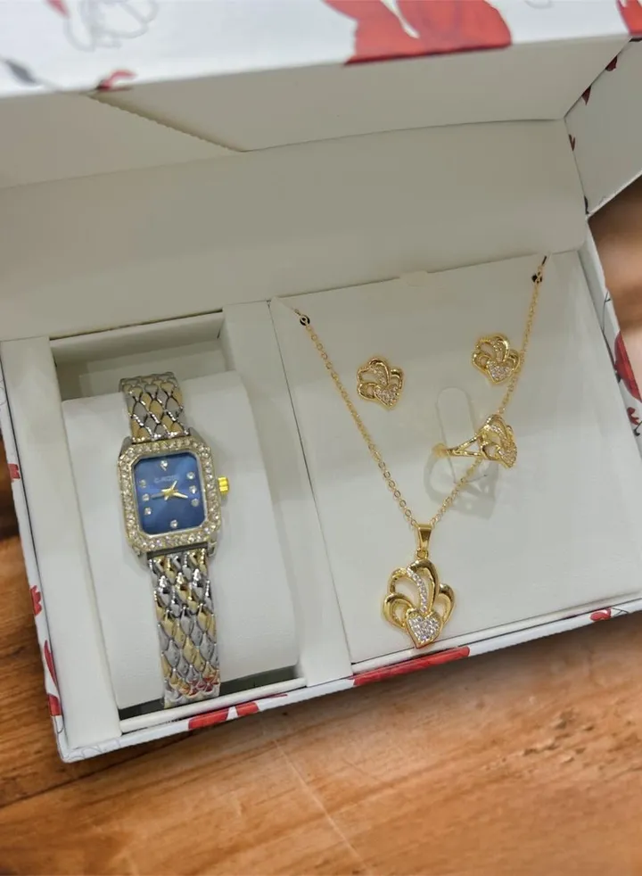 High quality waterproof women's watch gift set