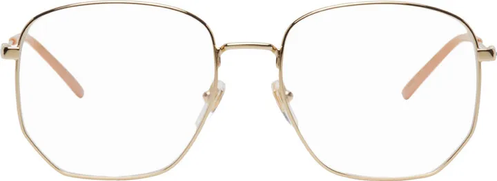 Gucci Gold Square Glasses