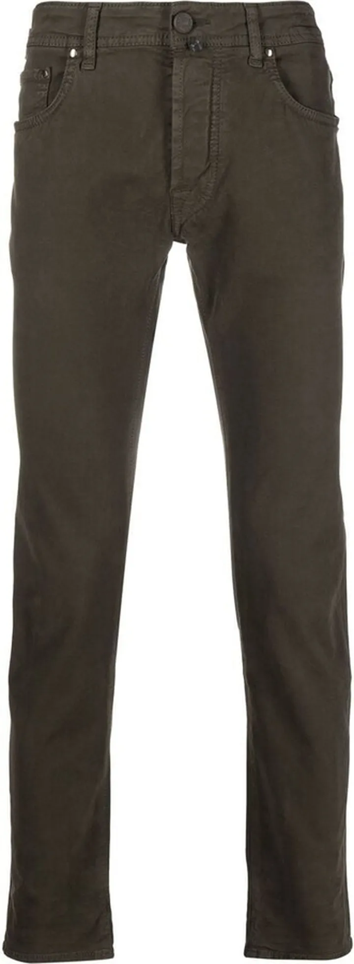 Brushed-Finish Straight-Leg Trousers