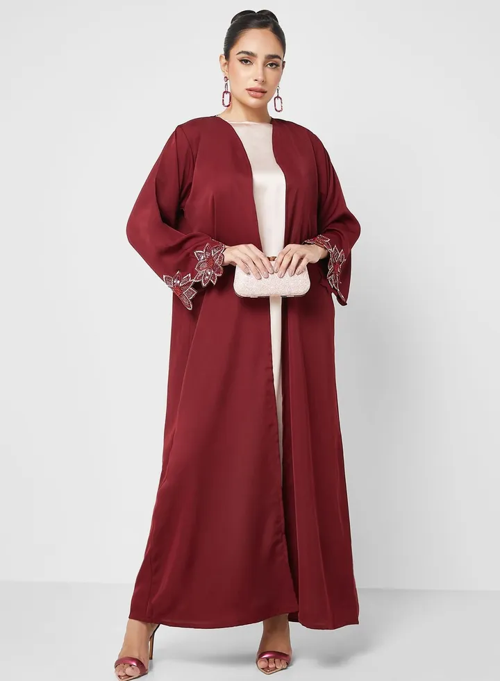 Embellished Abaya With Sheila