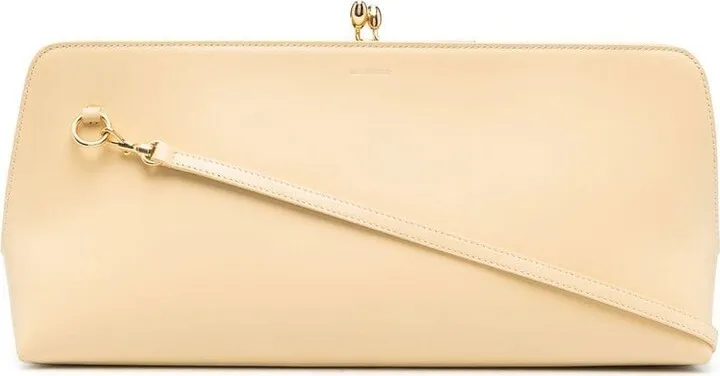 Logo-Stamp Leather Shoulder Bag