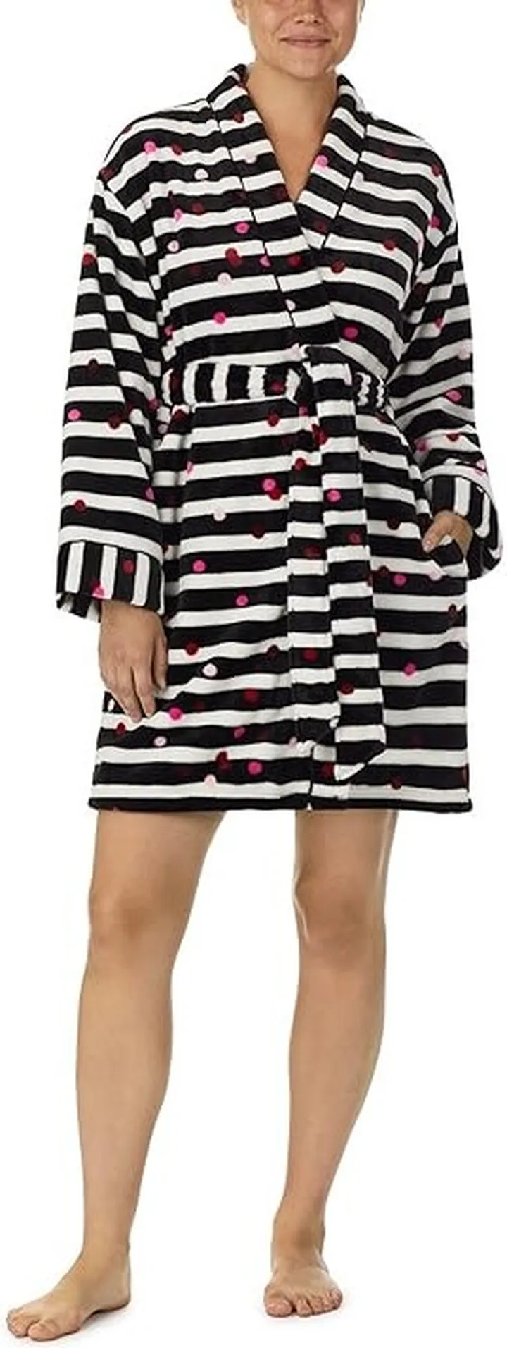 Kate Spade New York Chenille Wrap Robe (Confetti Stripe) Women's Pajama