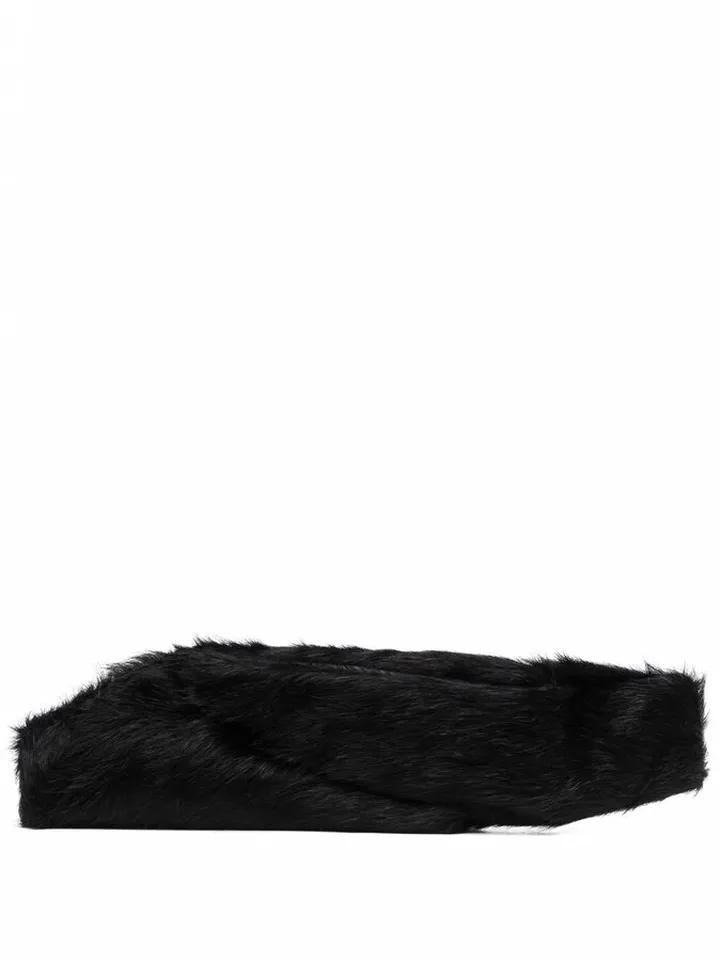 Fur Twisted Clutch Bag