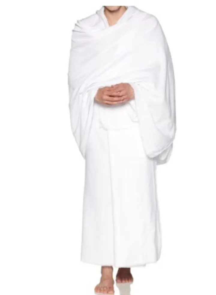Ihram 2-Piece Hajj And Umrah Religious Cloth For Men , White