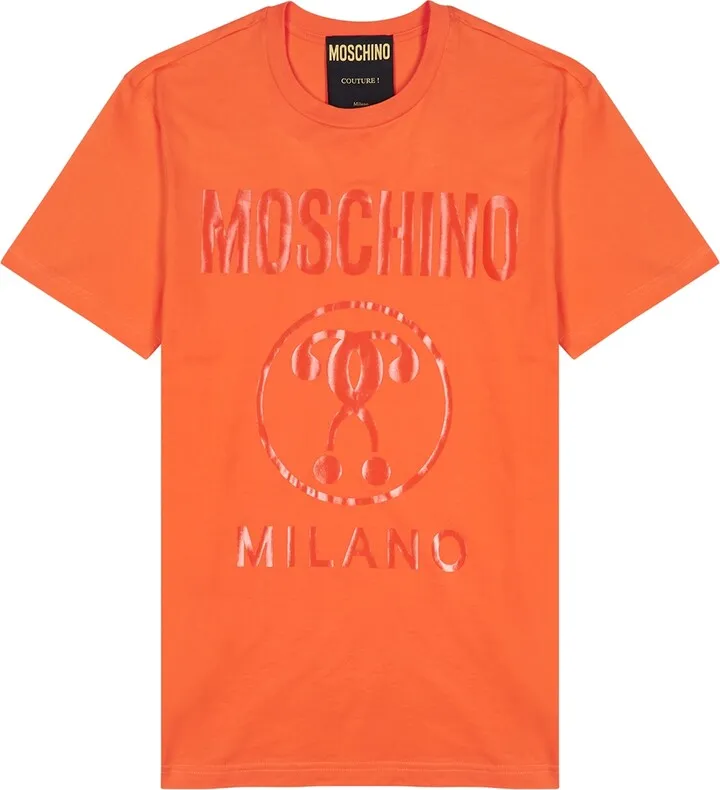 Moschino Orange Logo-print Cotton T-shirt