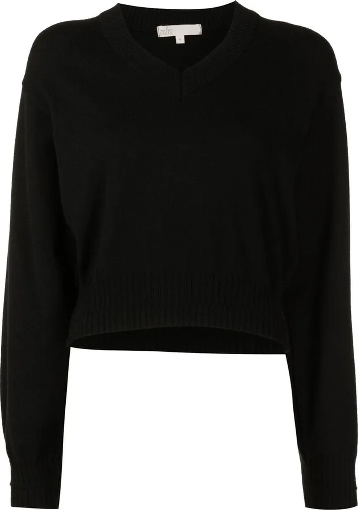 Elle V-neck fine knit jumper