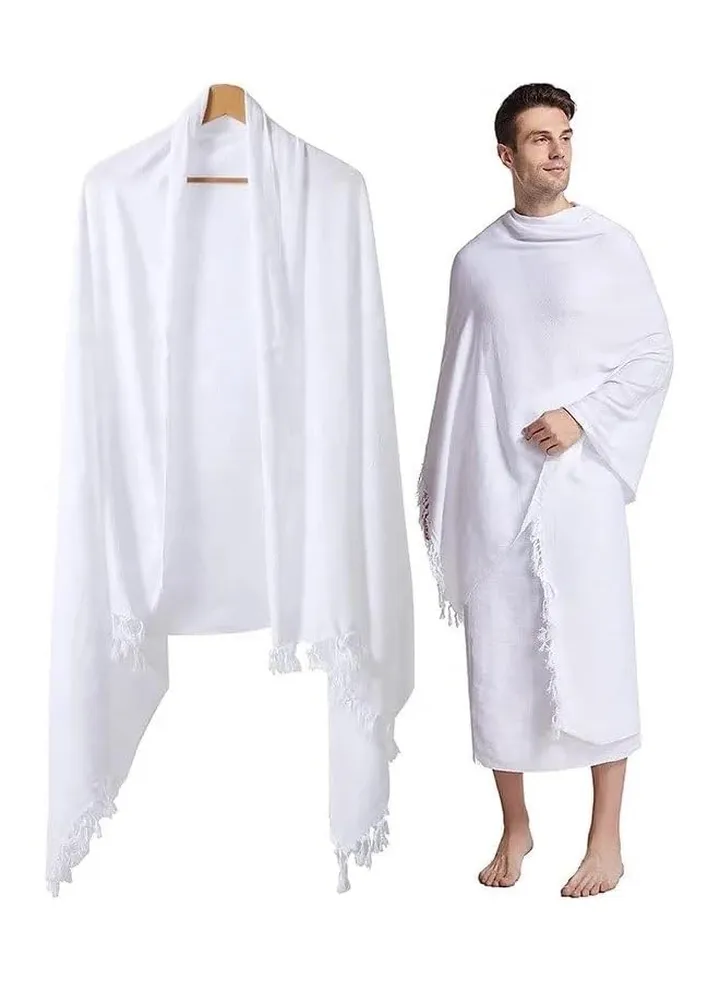 Ihram Ehram Ahram Muslim Toga Towels For Men Hajj And Umrah Belt 210 X 105 Cm 2 Pieces Per Unit