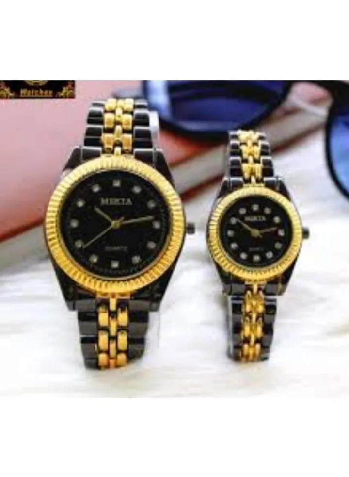 A high-quality waterproof couple watch set inspired by the famous Rolex watches