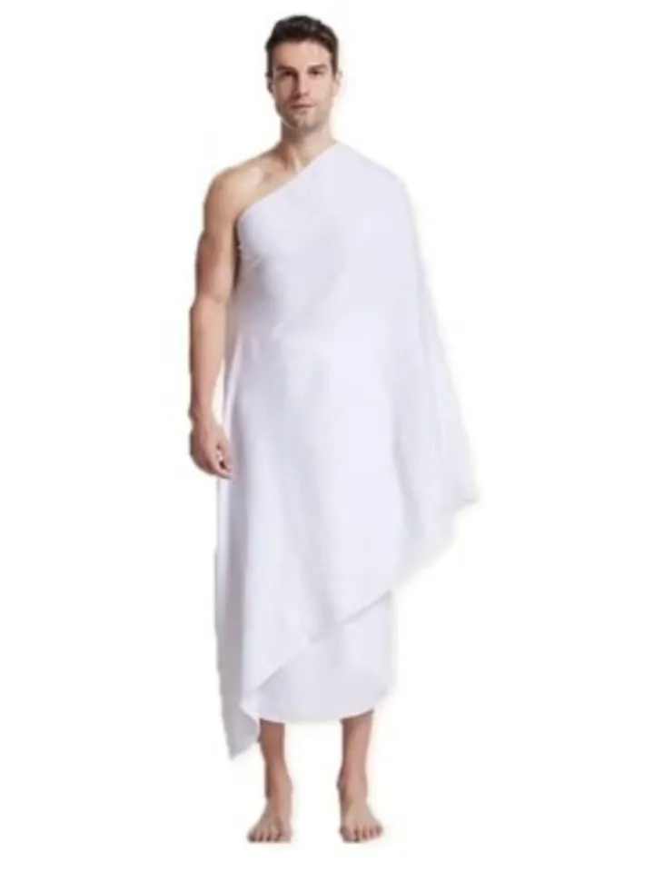 Ihram 2-Piece Hajj And Umrah Religious Cloth For Men , White