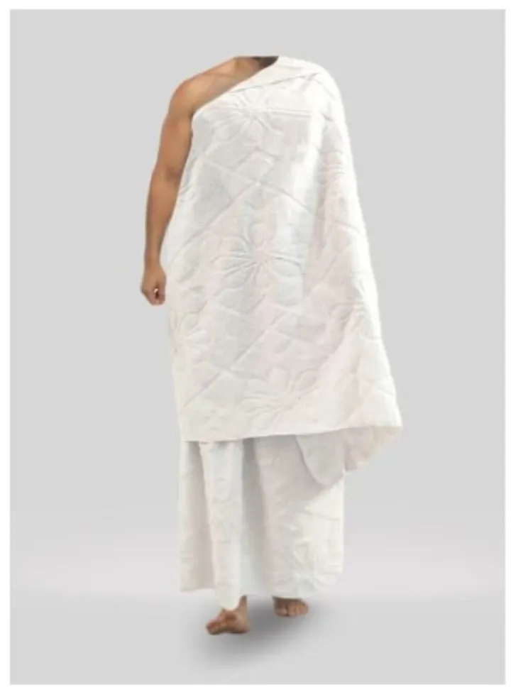 Ihram 2-Piece Hajj And Umrah Religious Cloth For Men , White