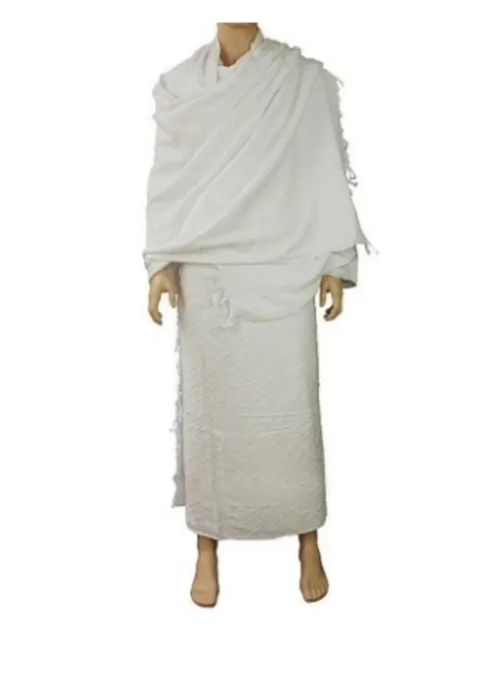 Ihram 2-Piece Hajj And Umrah Religious Cloth For Men , White