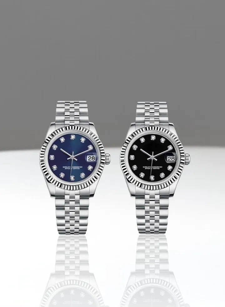 A set of high-quality waterproof women's watches inspired by the famous Rolex watches