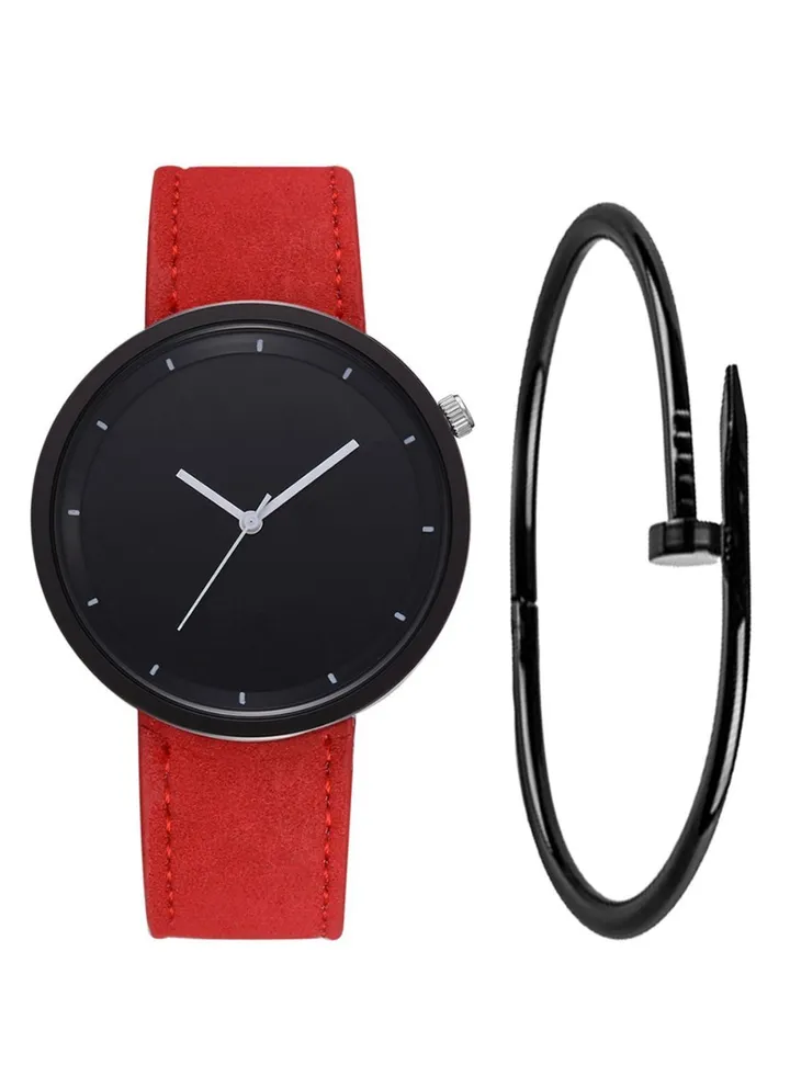 women 2 Pcs Fashion Watch With A Bangle