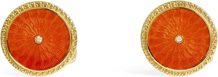 Deakin & Francis Yellow Gold And Diamond Cufflinks