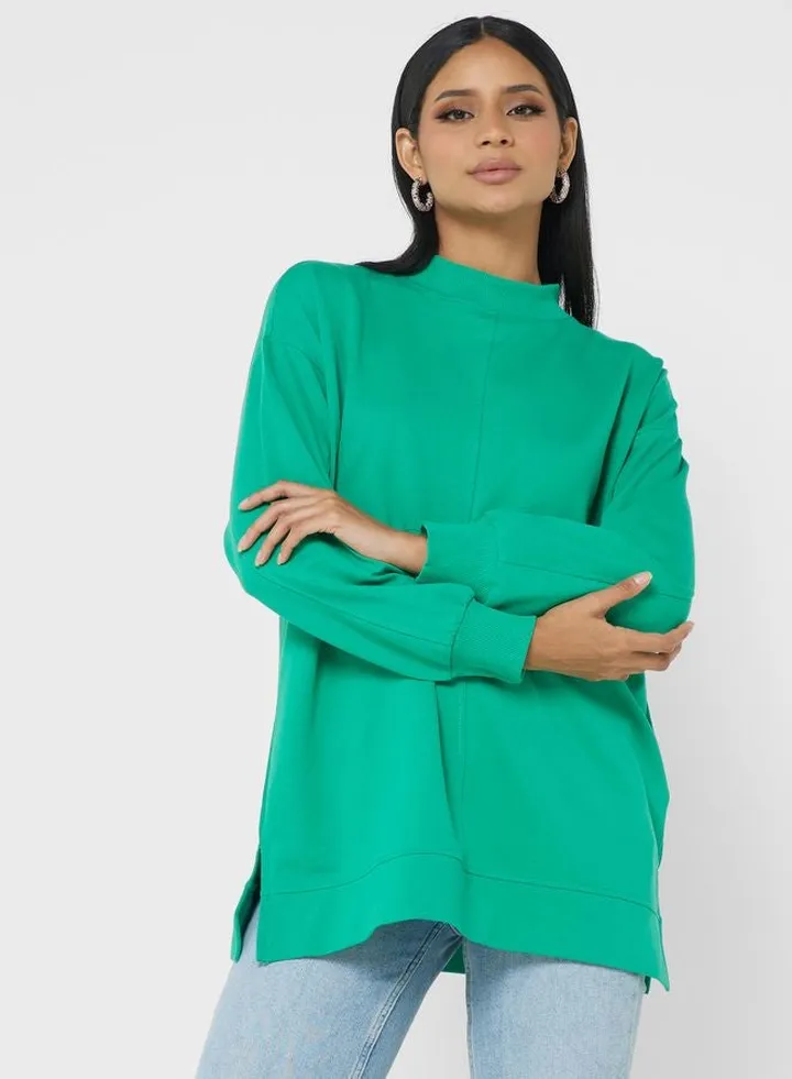 High Neck Sweatshirt