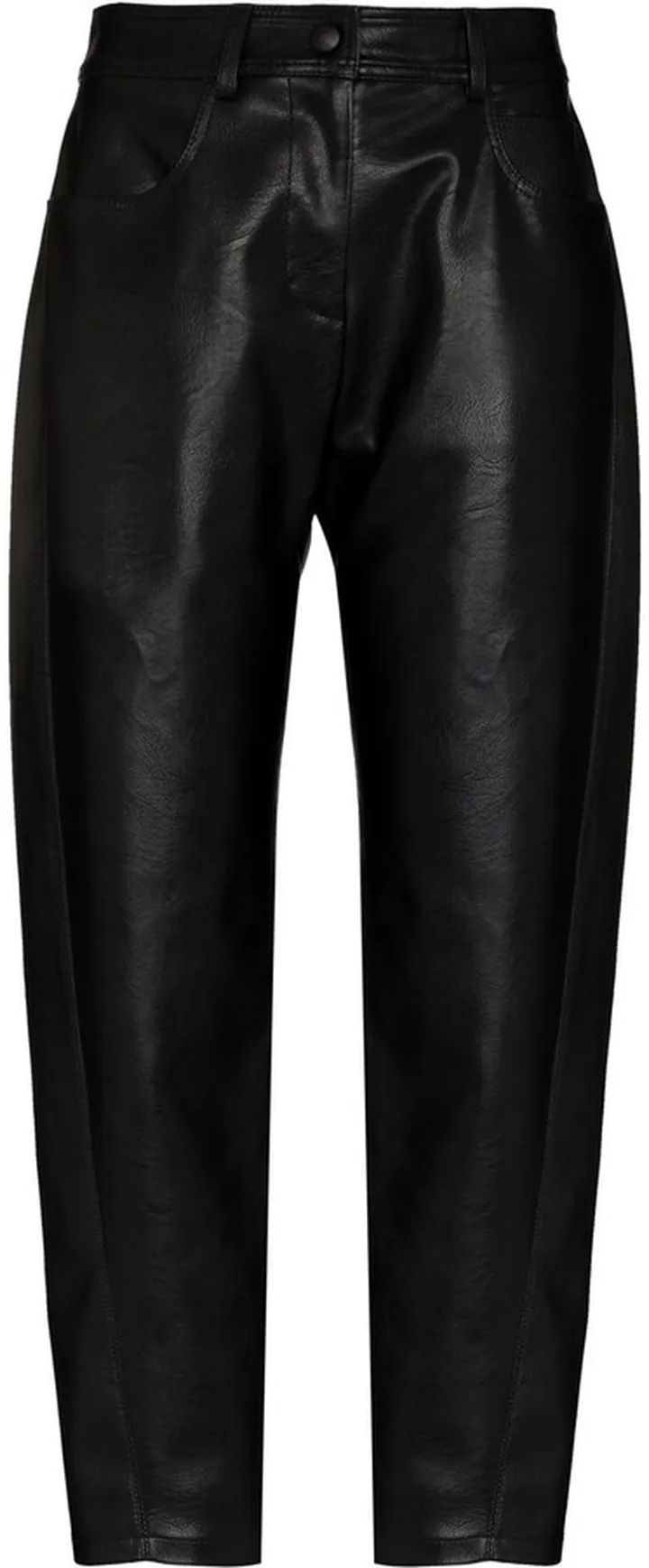 Straight-Leg Faux-Leather Trousers