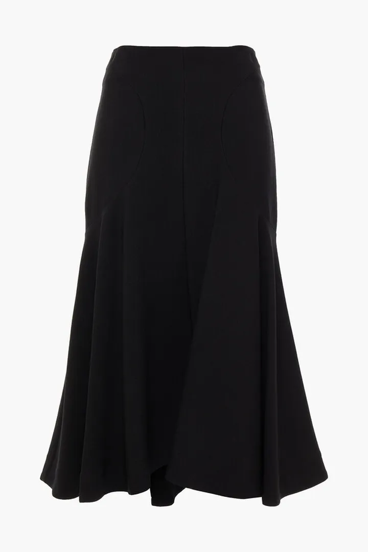 Mazille fluted crepe midi skirt