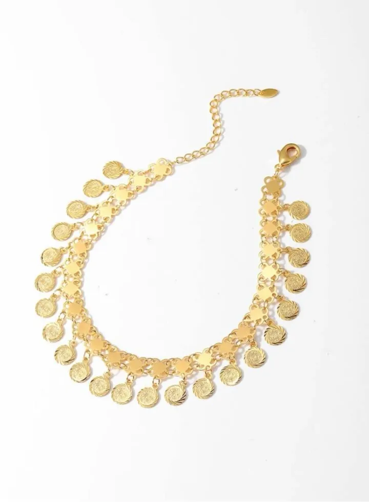 18k Gold Plated Anklet For Women