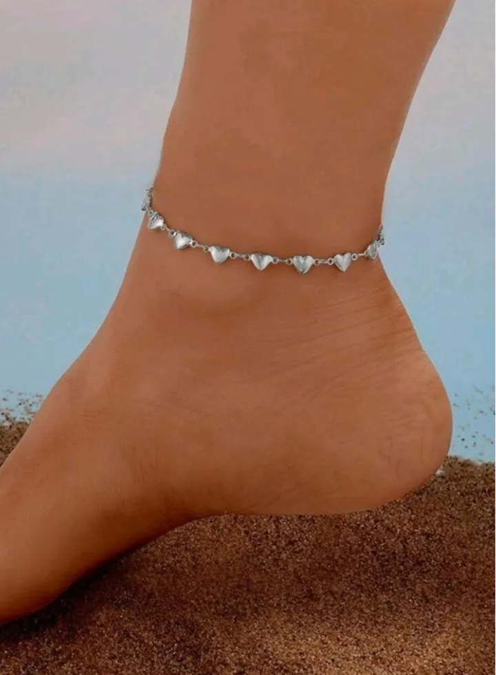 Trendy Stainless Steel Silver Plated Anklet For Women