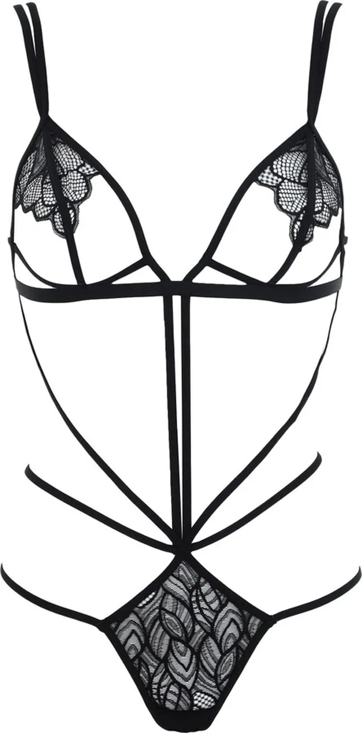 Emerson Strappy Body Lingerie Bodysuit Black