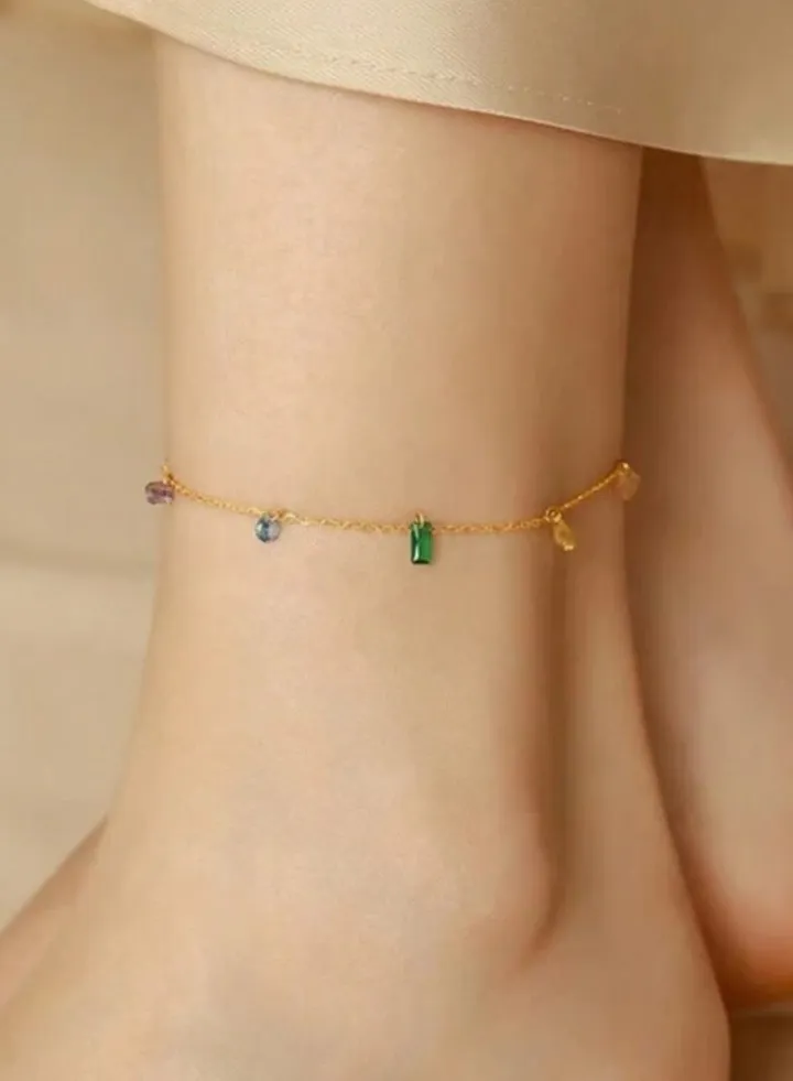 Stainless Steel 18k Gold Plated Anklet
